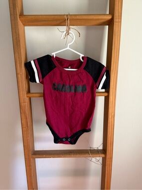 Colosseum Red and Black 'Carolina' Baby Bodysuit